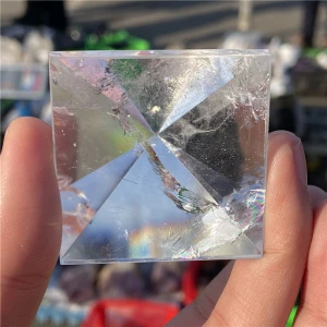 4.5cm Natural Transparent crystal Pyramid Kinds clear quartz Of Gemstone Clear Reiki Healing FengShui  Folk Crafts