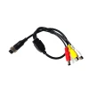 4pin 20CM Aviation Cable to BNC RCA Power Audio Video 12v Output Adaptor Cable for CCTV Camera