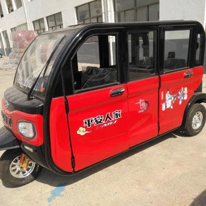5 seat close body electric tricycle for passengers