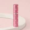 5ml Lipstick Style Perfume Dispensing Bottle Travel Spray Bottle 2024 new empty round Pink perfume spray bottle