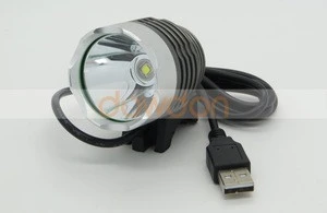 5V USB Rechargeable Bike Front Light XM-L T6 1600LM LED Bike Headlight Bicycle Light