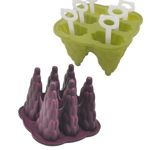6 cav christmas tree shape silicone ice lolly popsicles mold for ice cream maker
