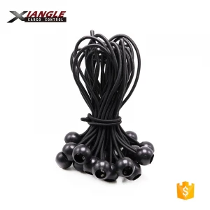 6 inch or 12 inch 5mm high quality latex/rubber bungee ball cord with black cords