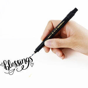 6 Refillable Hand Lettering Calligraphy Brush Pens Set For Beginners