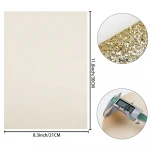 6pcs/set Gold Series Faux Leather Sheets Including 6 Kinds Synthetic Leather Sheets for Leather Bows and Earrings Making