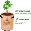 7 gallon vertical fabric pot flower grow bags with handles felt potato grow bag
