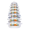 7 Pcs Eco-friendly Enamel Cookware Sets Cooking Casserole Pot Price