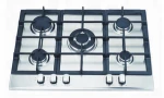 70cm 5 burner Built-in Gas Stove SS stainless steel hob