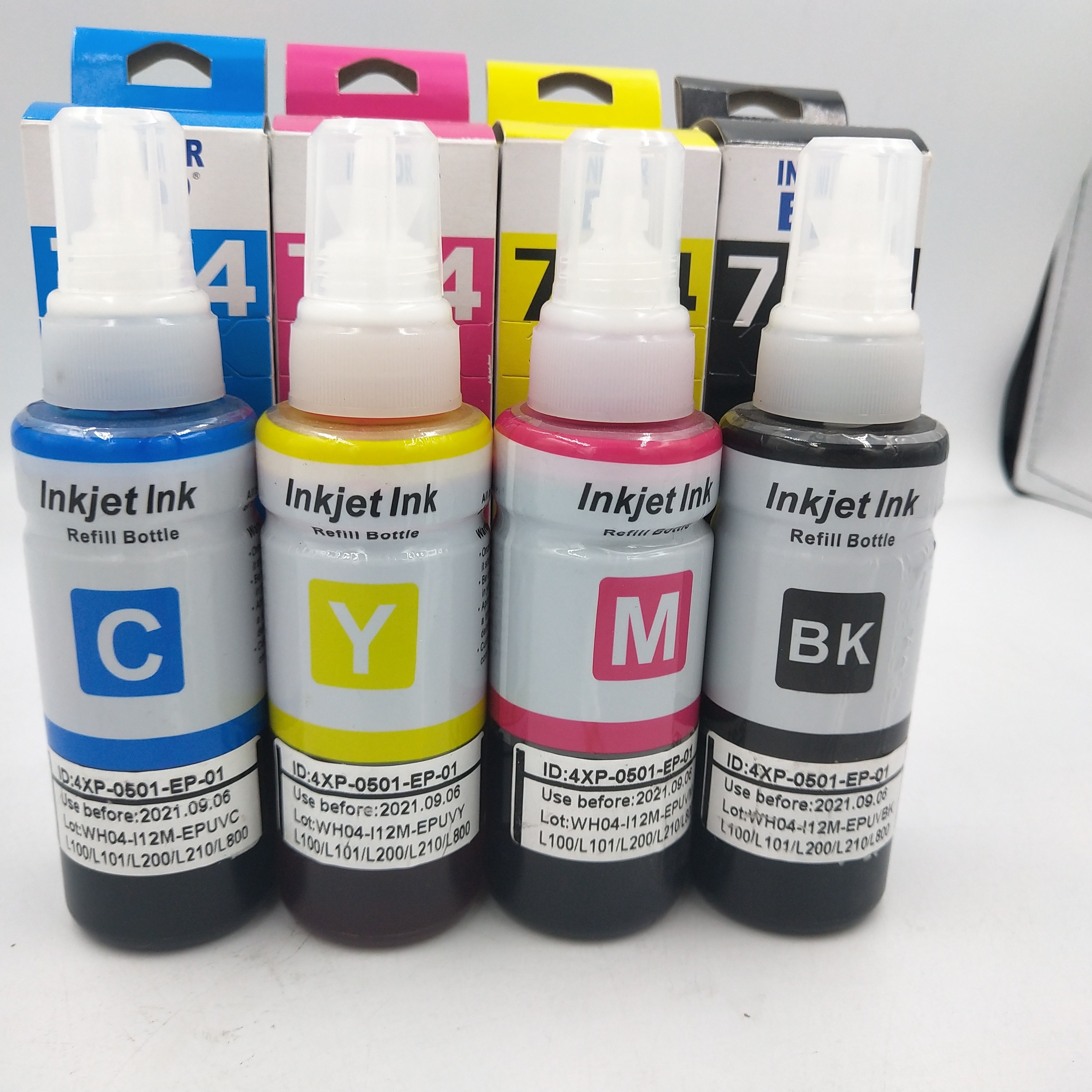 70ml tinta for Epson XP201 L805,504 664 774 UV dye ink for Epson printer.