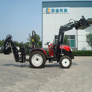 80Hp 4WD Tractor with backhoe loader