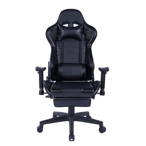 8204 Black Silla Gamer Pure Foam Broadcaster Gaming Chair with Massage Pillow