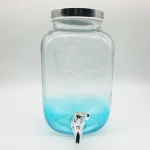 8L ombre printed glass juice pitcher