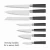 Import 8pcs Stainless Steel Kitchen Knife Block Set Knife Set from China