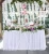 9ft LED Elegant  Spandex Linen Cloth White Tulle Tutu Table Skirt for Event Baby Shower Banquet Bridal Wedding Decorative