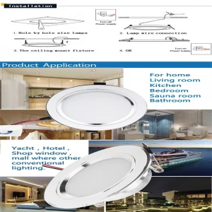 9W Dimmable LED Recessed Downlight 110V 220V Fixture Bulb Light High Brightness Ceiling Spotlight Lamp