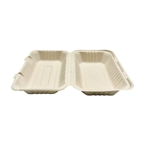 Buy 9x6 Inch Clamshell Bpi Sugarcane Fiber Compostable Clamshell Food ...