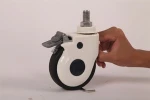 ABS cater plastic casters ABS castor plastic castors for hospital bed wheel with foot brake for hospital bed wheels for beds