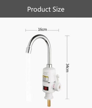 ABS plastic lower inlet display temperature, kitchen and bathroom hot and cold dual-use instant electric heating faucet