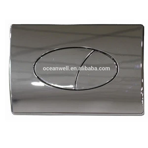 ABS polished chromed pneumatic toilet push button for concealed in wall cistern