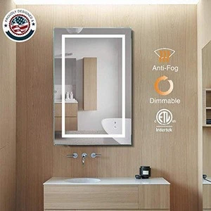 AceBrite Anti-fog Bath Room Illuminated Mirror Vertical Mounted Bathroom Mirrors Smart Led Backlit Mirror With IP44