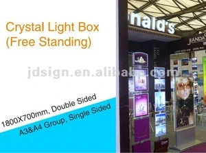 Acrylic advertising stand light box on sale