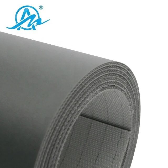 AIMAI supplier made standard matte surface pvc gray conveyor belt