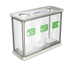 Airport Metal Waste Bin Aluminum trash can wholesale trash bin