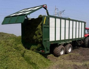 Alfalfa silage hydraulic self unloading trailer