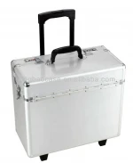 Aluminum Luggage Case Silver Wheeled Case Special Purpose Bags and Cases