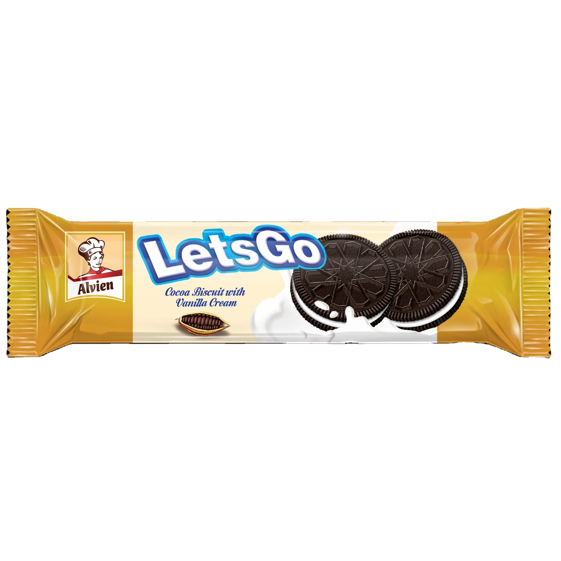 Alvien LetsGo Cocoa Biscuit with Vanilla Cream 72 Gram