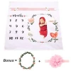Amazon hot sale fashion design beautiful photography background brop infant newborn baby monthly milestone blanket