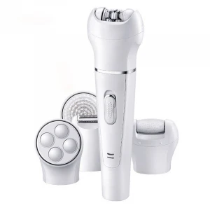 Amazon Hot Sales 5 In 1 Cordless Multifunction Hair Remover Rechargeble Women Painless Hair Remover Epilator