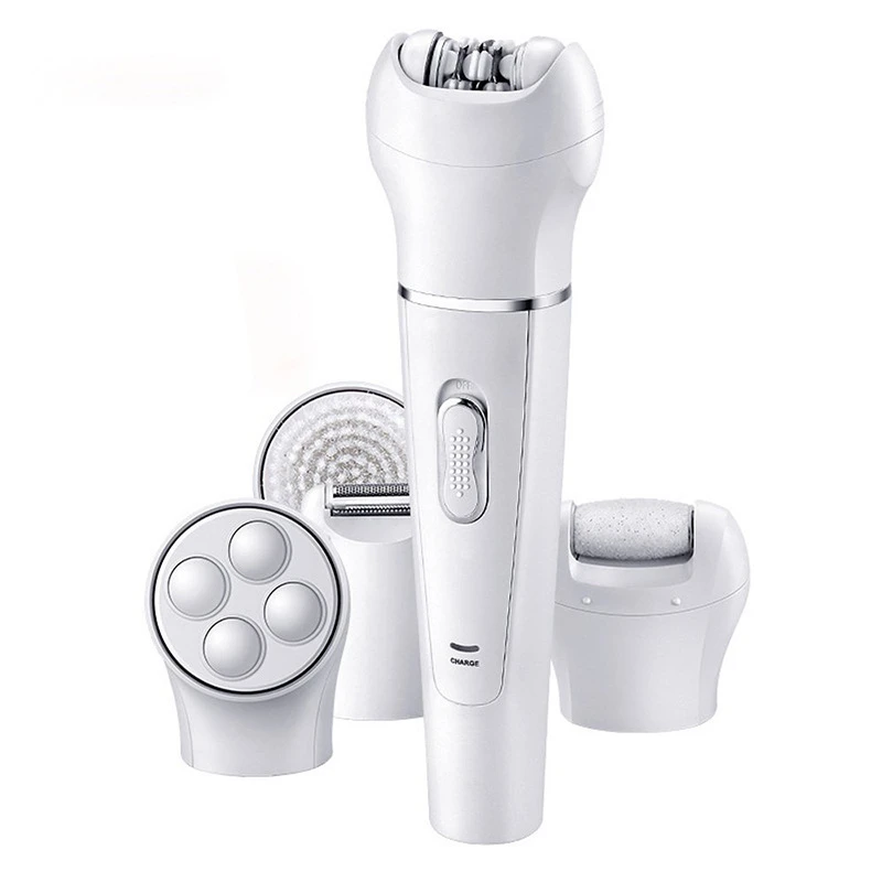 Amazon Hot Sales 5 In 1 Cordless Multifunction Hair Remover Rechargeble Women Painless Hair Remover Epilator