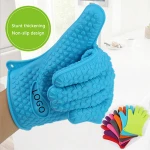 Amazon Hot Selling Heat Resistant Silicone BBQ Grill Oven Gloves/BBQ Grill Oven Mitt