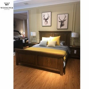 American hotel furniture solid wood hotel bed room furniture set