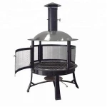 Antique BBQ fireplace iron cast outdoor fire pit