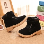 Autumn and winter new leather children's Martin boots High quality children's snow boots shoes