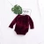 Import Baby Girl Clothing Full Sleeves Dark Red Velvet Sleepwear Newborn Rompers Clothes Spring Autumn Winter Infant Jumpsuit For 6M-3T from China