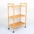 Import BAMBKIN Bamboo kitchen room furniture  3-tier dining cart  trollry  with 4 wheels for dish service from China