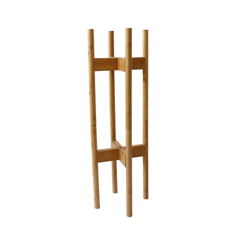 Bamboo-made flower frame bamboo shelf storage shelf double adjustable pot frame crane orchid  nanzhu flower frame