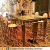 Bar furniture metal stainless steel legs gold bar table chair set