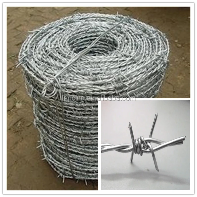 barbed wire weight per meter/barbed wire length per roll/barbed wire fencing prices