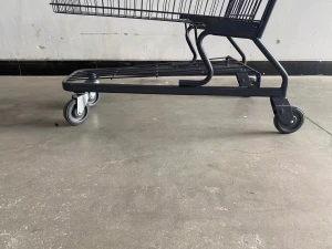Basket with wire chassis of shopping cart, shopping cart with bottom tray grocery shopping cart