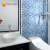 Import bathroom Blue Mosaic / Swimming pool tile cold spray glitter blue 4mm square crystal glass mosaic tile for wall from China
