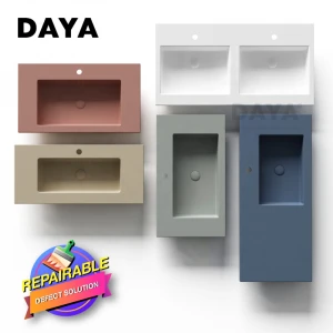 Bathroom vanity cabinet sink corner resin single wash basin