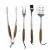 Import BBQ Grill Accessories Barbecue Kit BBQ Tools Wooden box Rose Wood BBQ Tool Set from China