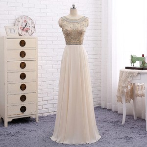 Beaded See Through Top Custom Made Ladies Prom Dress 2018 New Womens Chiffon Special Occasion Dress