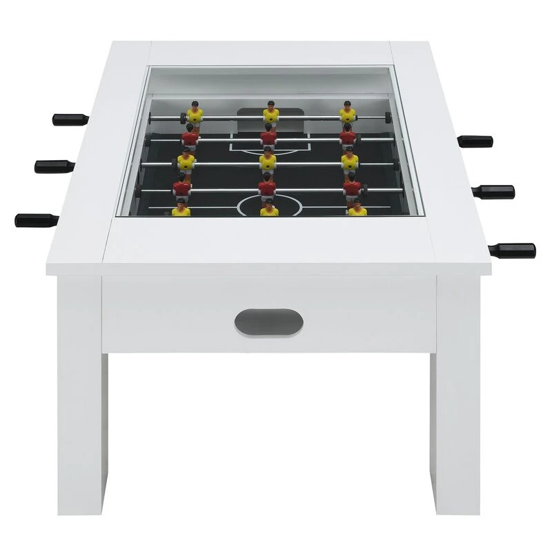 Best Sale MDF Multi Functional soccer football table furniture White Coffee Table with Foosball Table 2 In 1