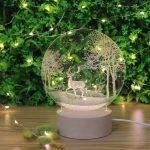 Best Selling Led Mood Lamp Acrylic Night Light Led Lamp With Wood Base Decoration Lighting