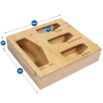 Best selling solid bamboo wood hand carved ziplock storage bag organizer
